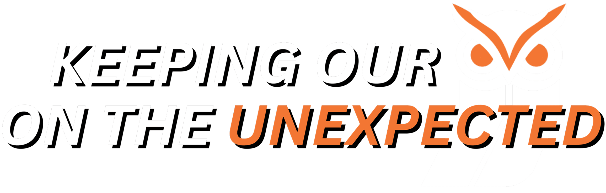 Partial text with the phrase 'THE UNEXH' in bold orange and white letters.