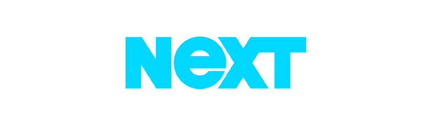 Partial blue text on a black background.